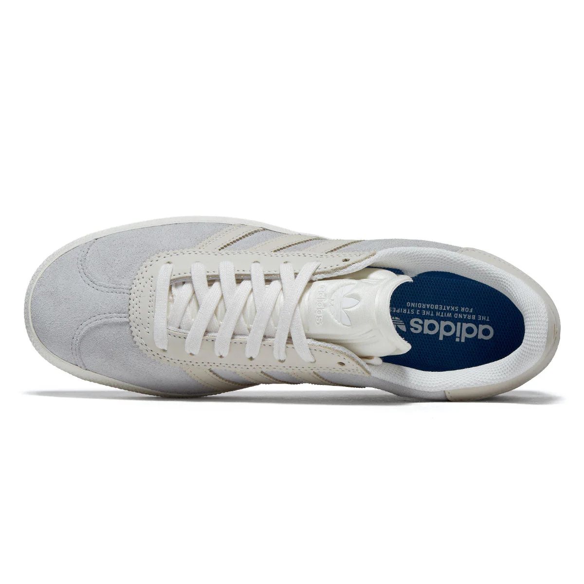 Adidas Gazelle ADV Shoes - Grey/Core White/Gold Metallic - Image 3
