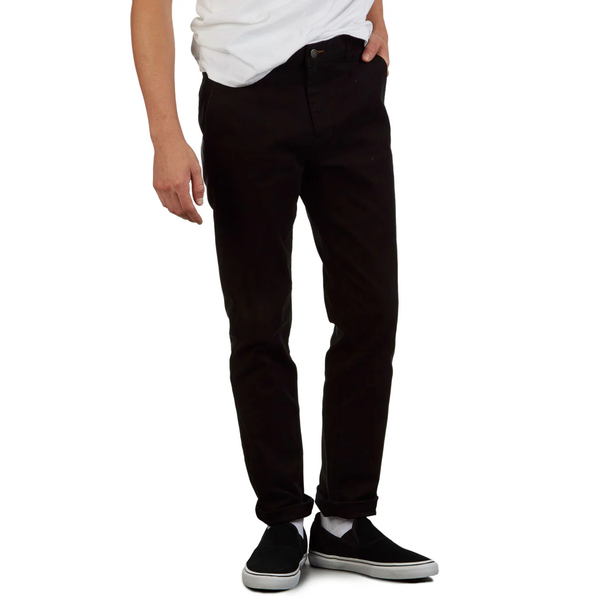 CCS Slim Stretch Chino Pants - Black - Image 4