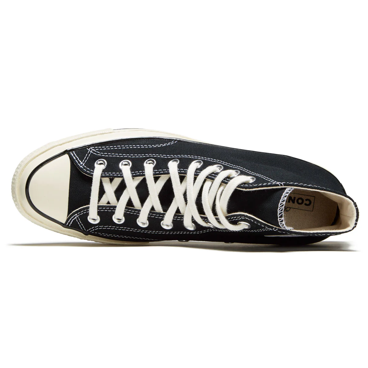 Converse Chuck 70 Hi Shoes - Black/Black/Egret - Image 3